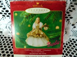 barbie ornament 2000 gold